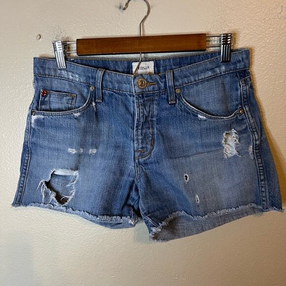 Hudson Cutoff Button Fly Denim Jean Shorts Size 26 - Picture 1 of 4